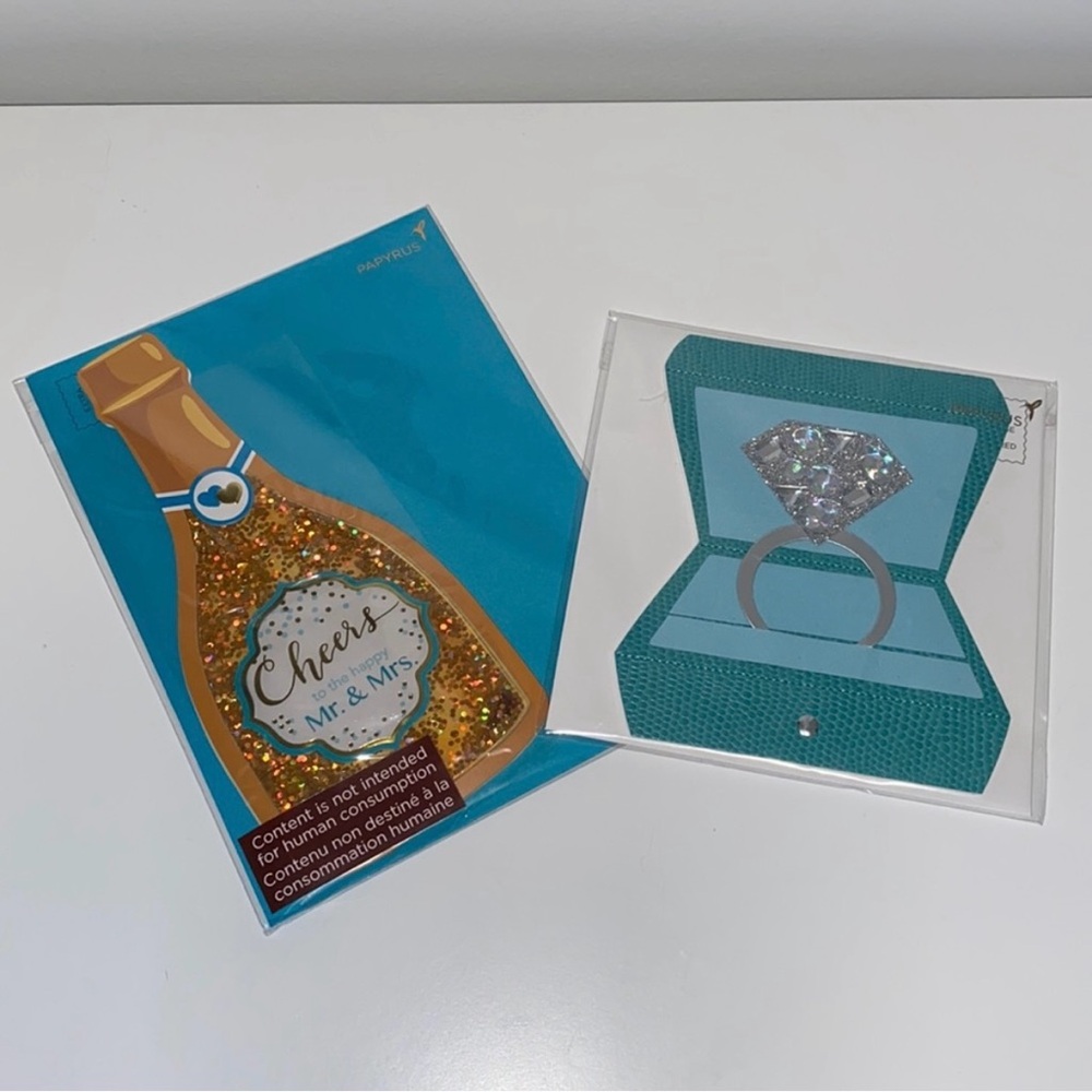 💍 NWT! PAPYRUS Bundle of 2 Engagement and Wedding Cards